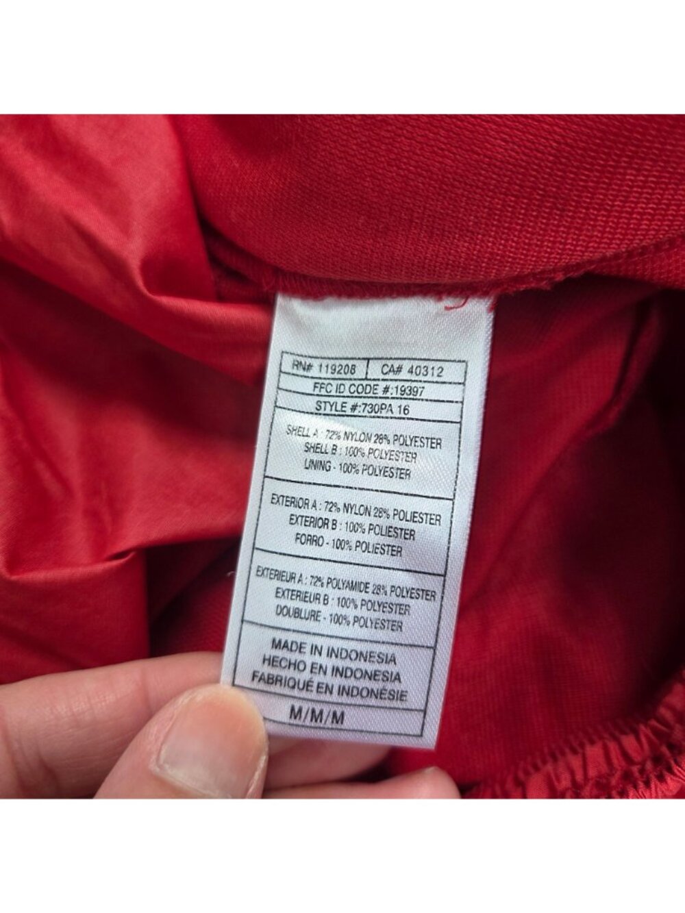 Adidas Windreaker Red Track Pants Exercise Running Workout Men's M - Picture 10 of 12